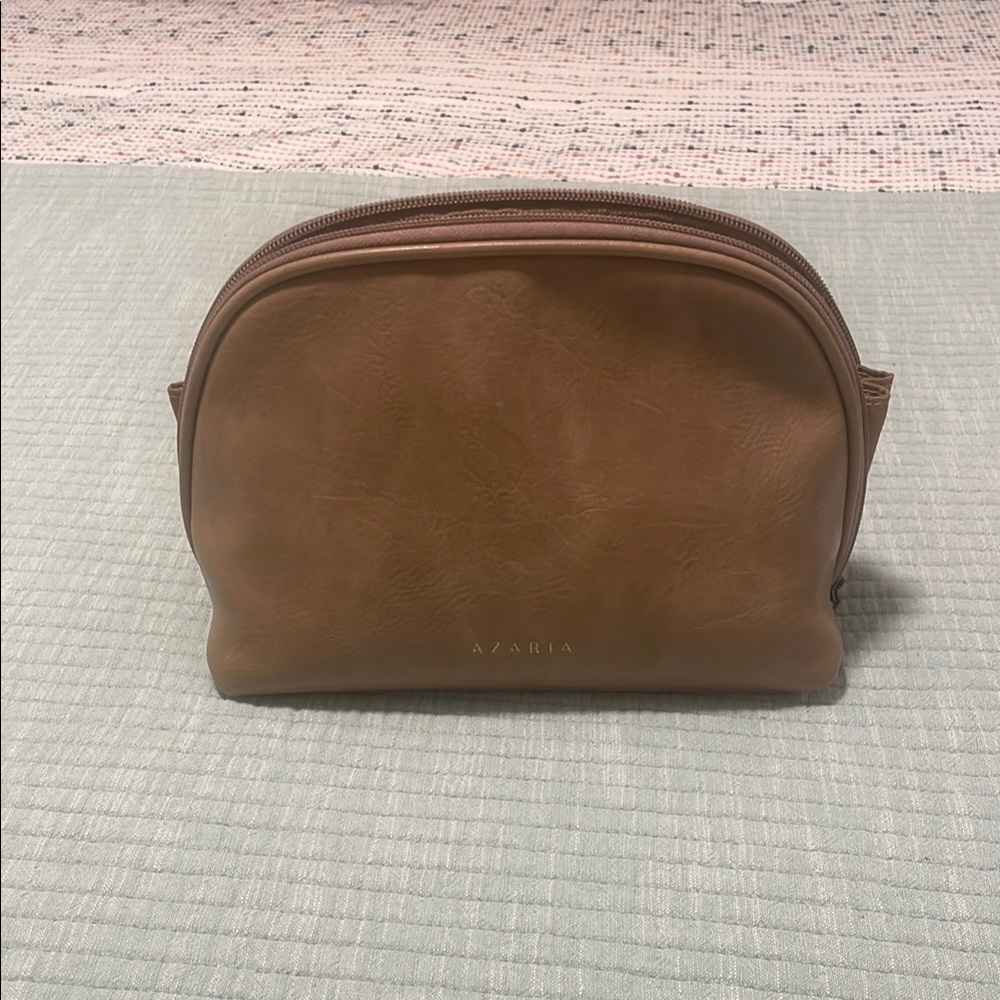 Azaria Taupe makeup bag